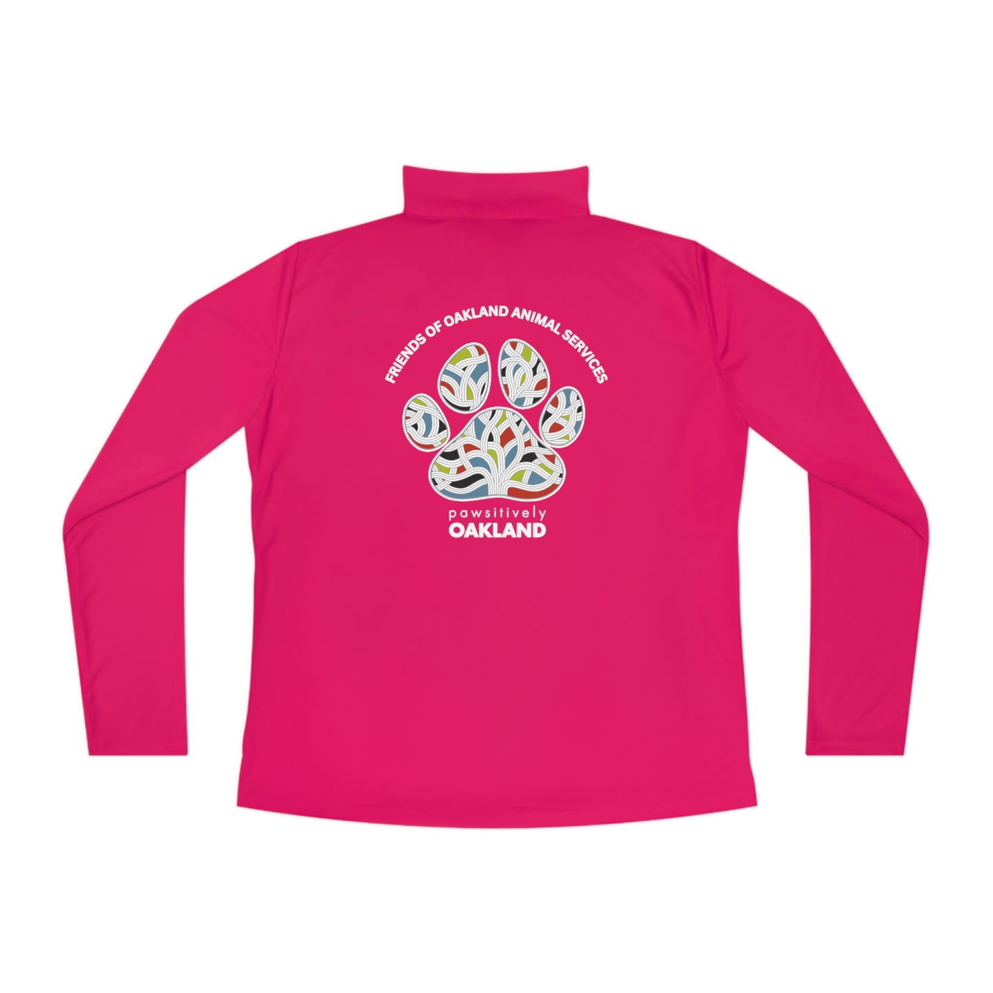 Pawsitively Oakland Ladies Quarter-Zip Pullover