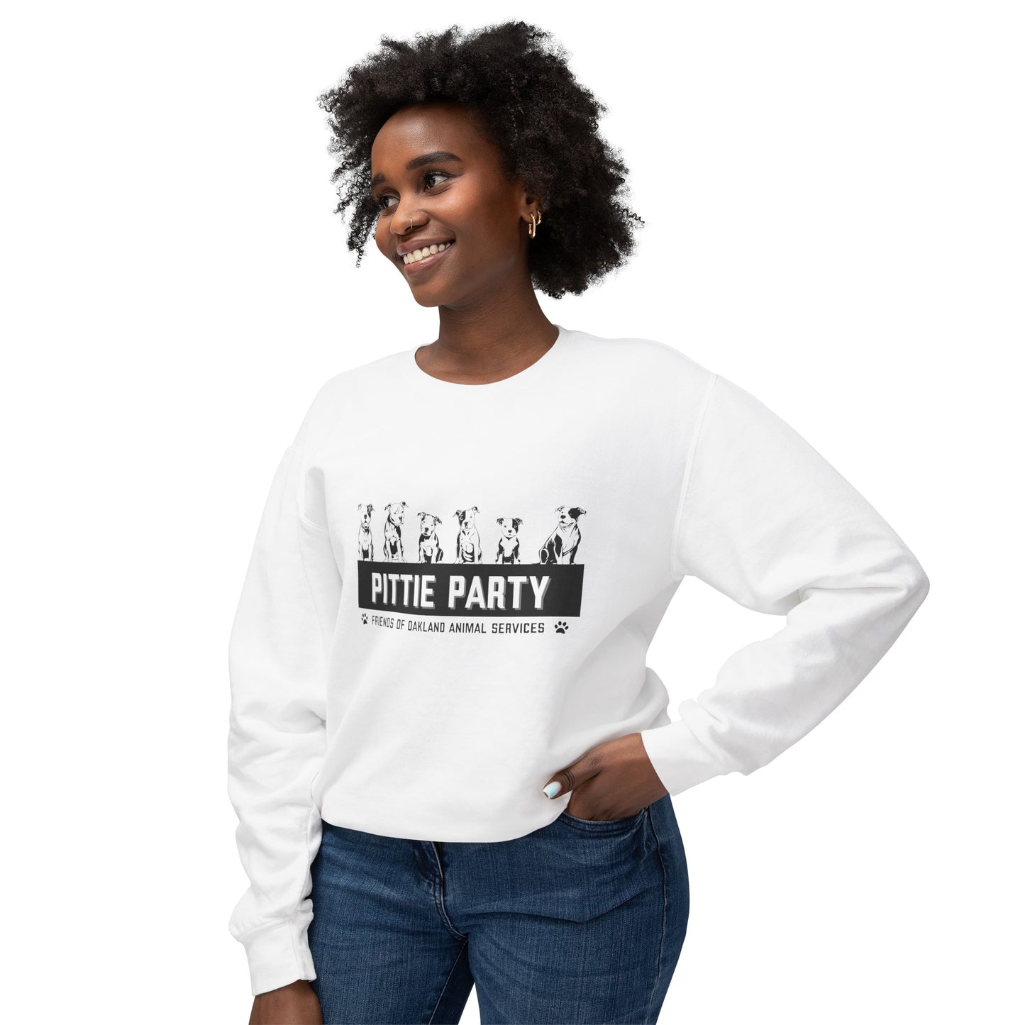 Pittie Party Unisex Lightweight Crewneck Sweatshirt