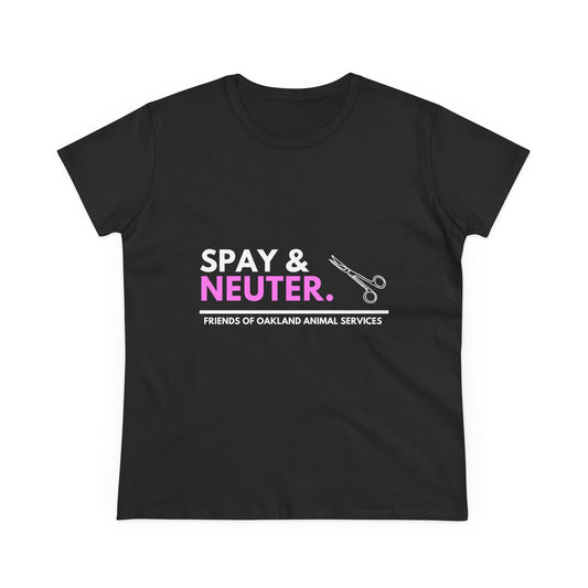 Spay and Neuter Women's Midweight Cotton Tee - Support Animal Welfare