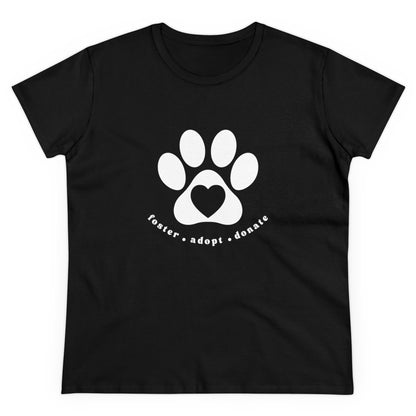 Helping Paw Women's Midweight Cotton Tee