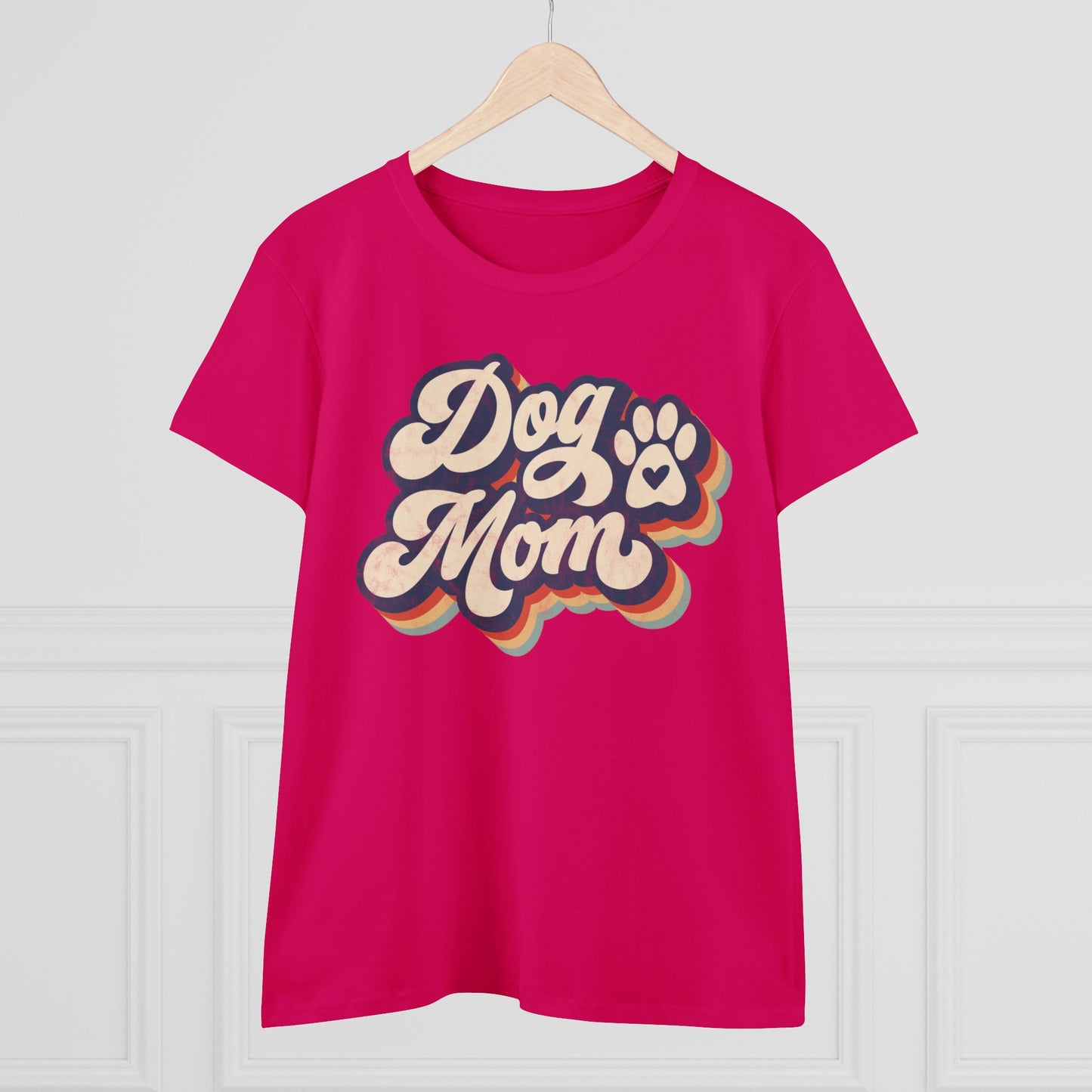 Dog Mom Women's Midweight Cotton Tee