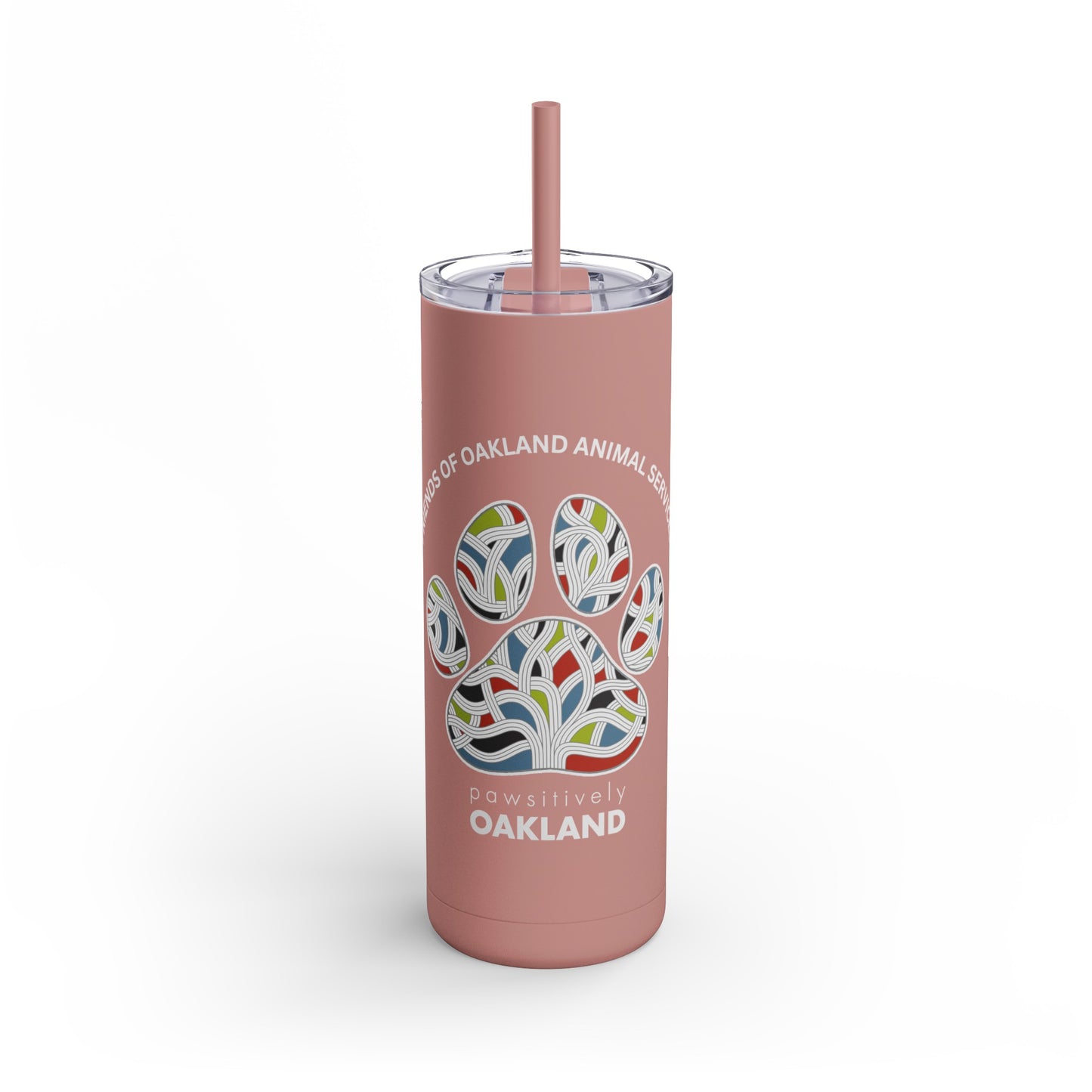 Pawsitively Oakland Maars Maker Skinny Matte Tumbler, 20oz