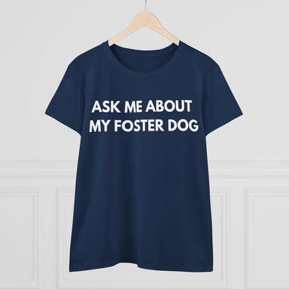 Ask Me -- Women's Midweight Cotton Tee