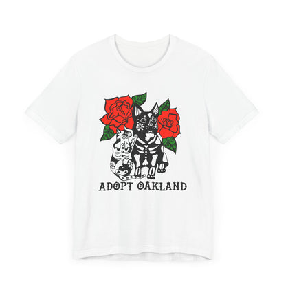 Las Mascotas -Adopt Oakland Cat & Dog Tee – Unisex Jersey Short Sleeve T-Shirt for Animal Lovers
