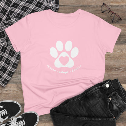 Helping Paw Women's Midweight Cotton Tee