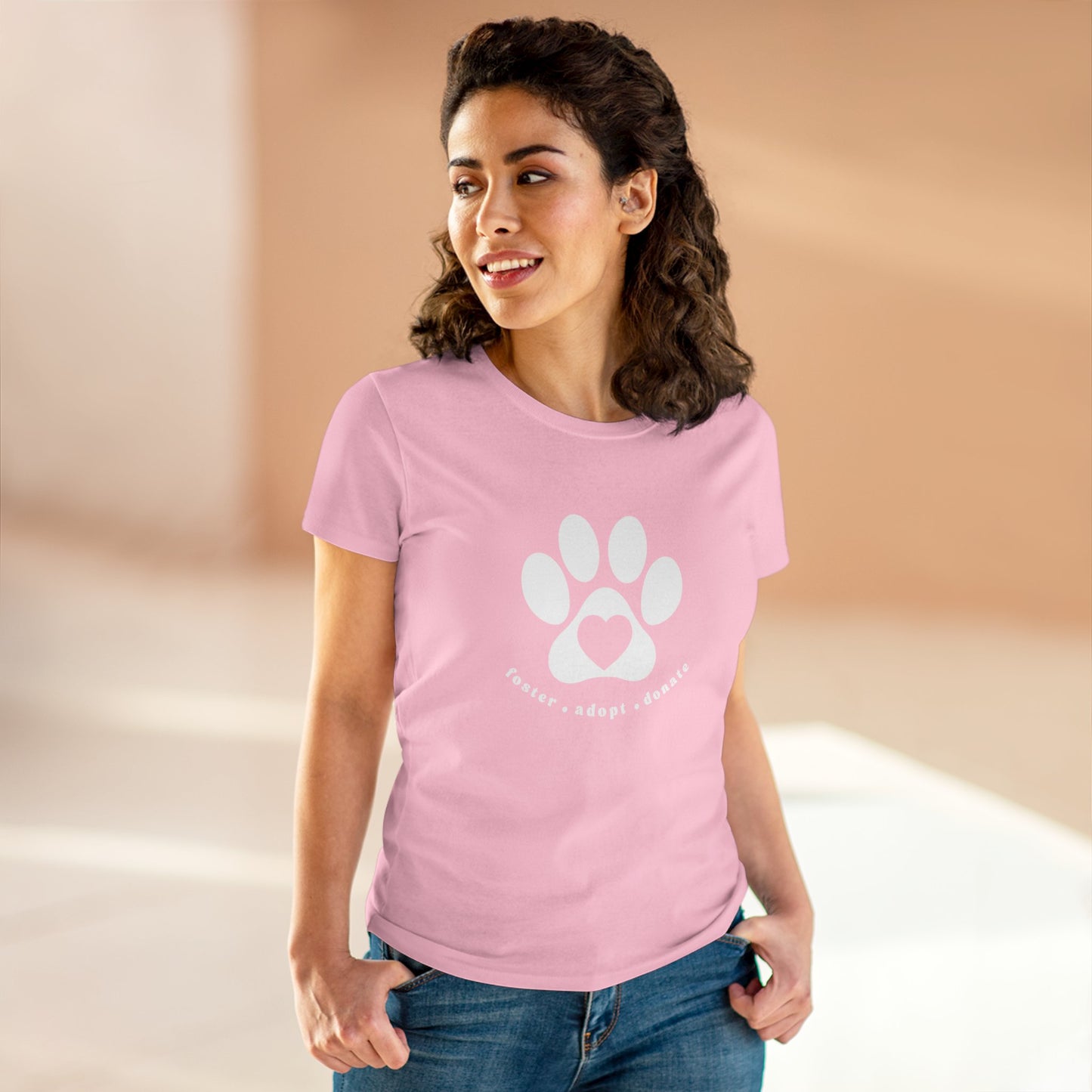 Helping Paw Women's Midweight Cotton Tee