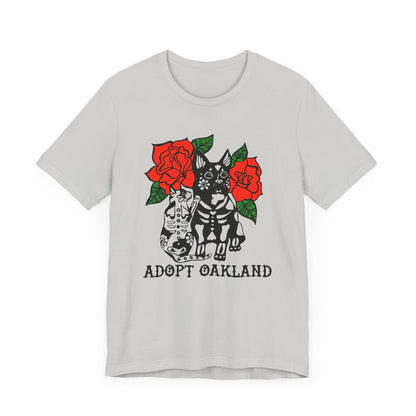 Las Mascotas -Adopt Oakland Cat & Dog Tee – Unisex Jersey Short Sleeve T-Shirt for Animal Lovers