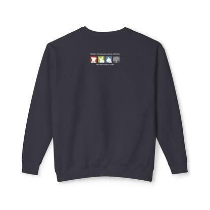 Pawsitively Oakland Unisex Lightweight Crewneck Sweatshirt