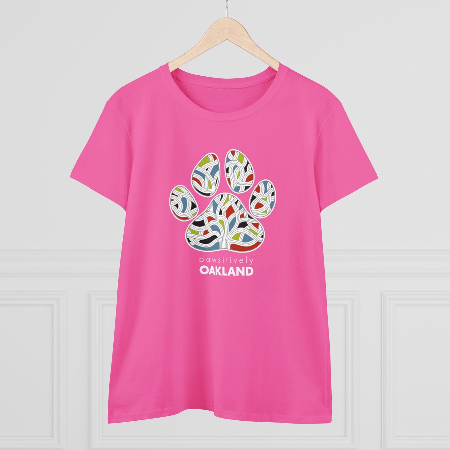 Pawsitively Oakland Women's Midweight Cotton Tee