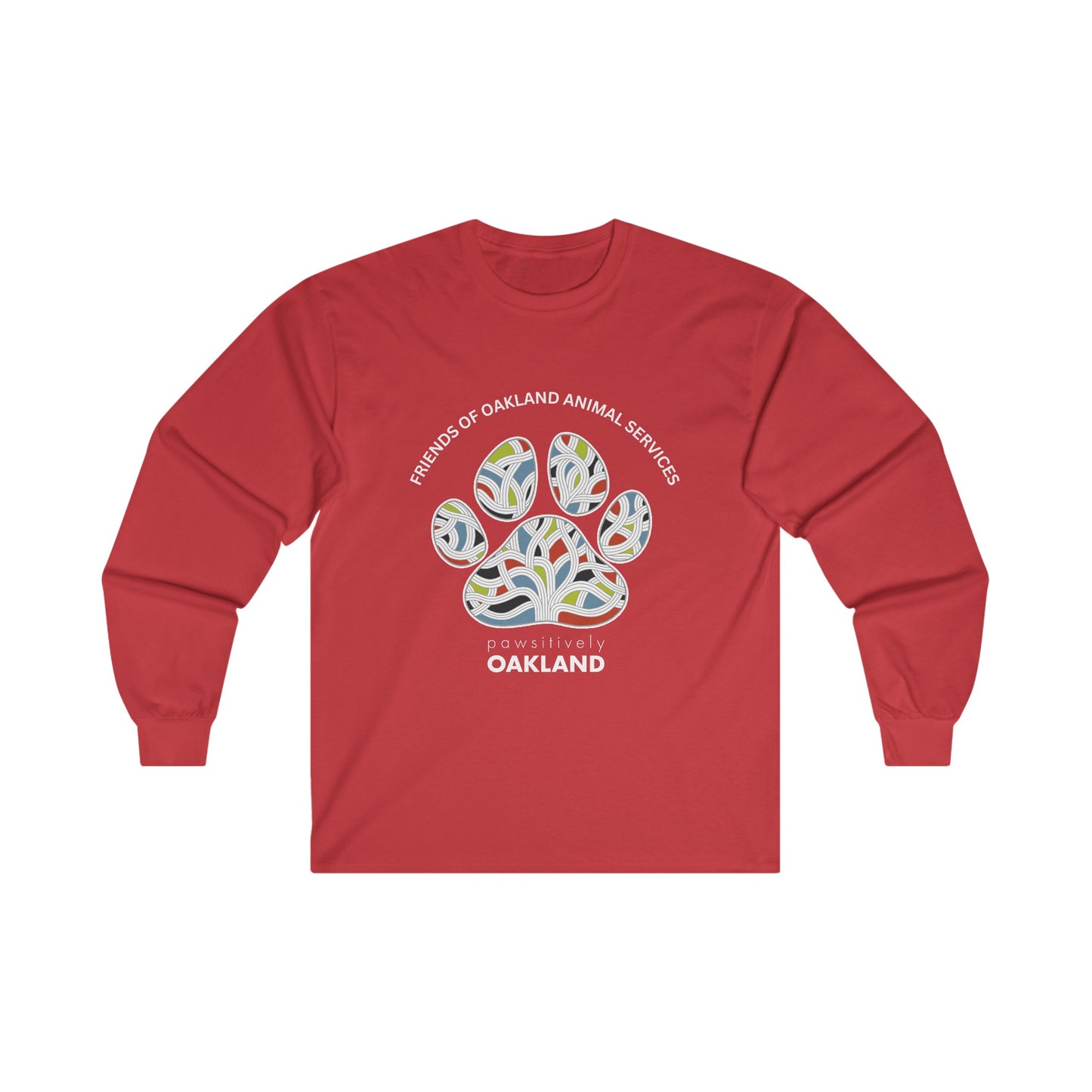 Pawsitively Oakland Unisex Cotton Long Sleeve Tee