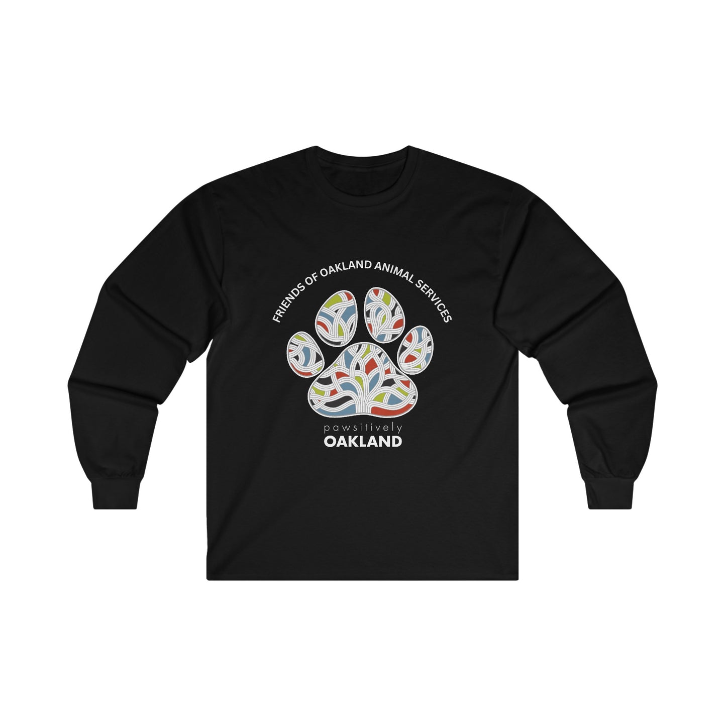 Pawsitively Oakland Unisex Cotton Long Sleeve Tee