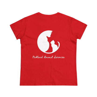 Cat Love - Women's Cotton Cat Rescue Back Printed Tee - Support Animal Services