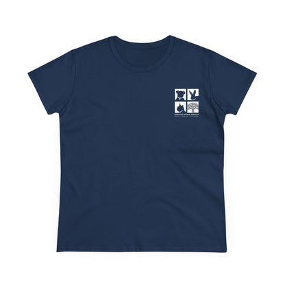 Cat Love - Women's Cotton Cat Rescue Back Printed Tee - Support Animal Services