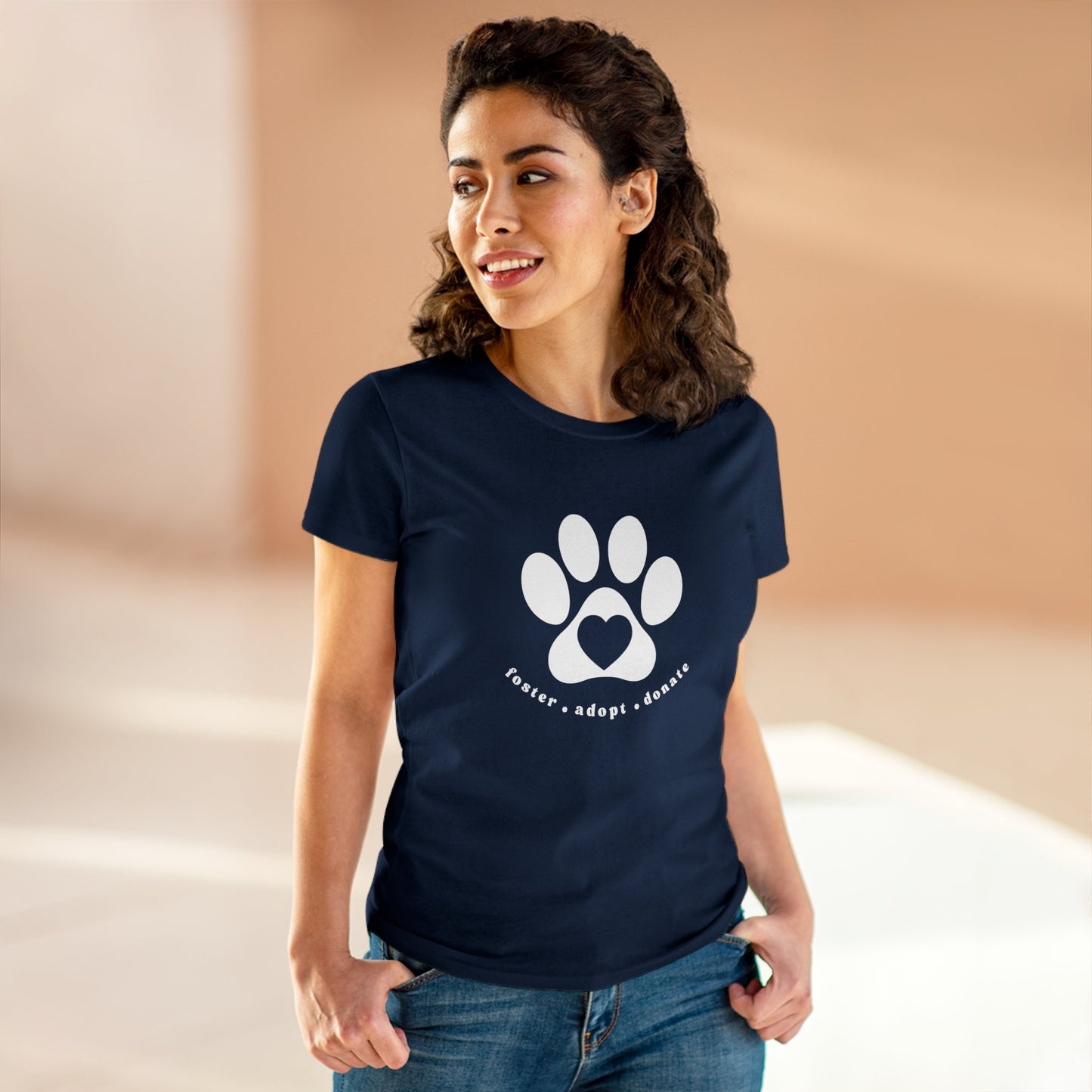 Helping Paw Women's Midweight Cotton Tee