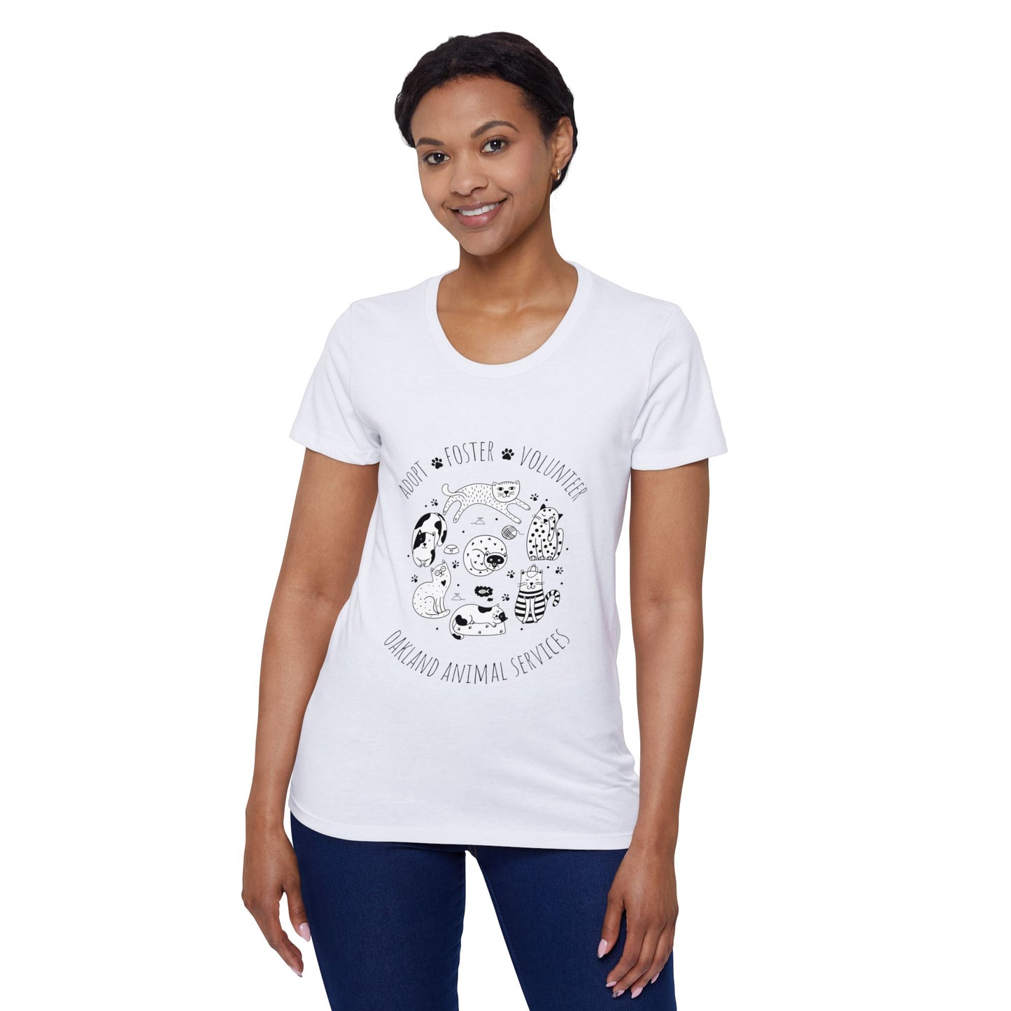 Adopt, Foster, Volunteer Cat Women's Organic Short Sleeve T-Shirt