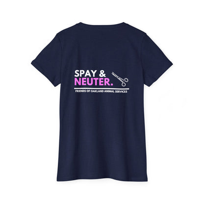 Spay and Neuter Back Printed Women's Organic Short Sleeve T-Shirt