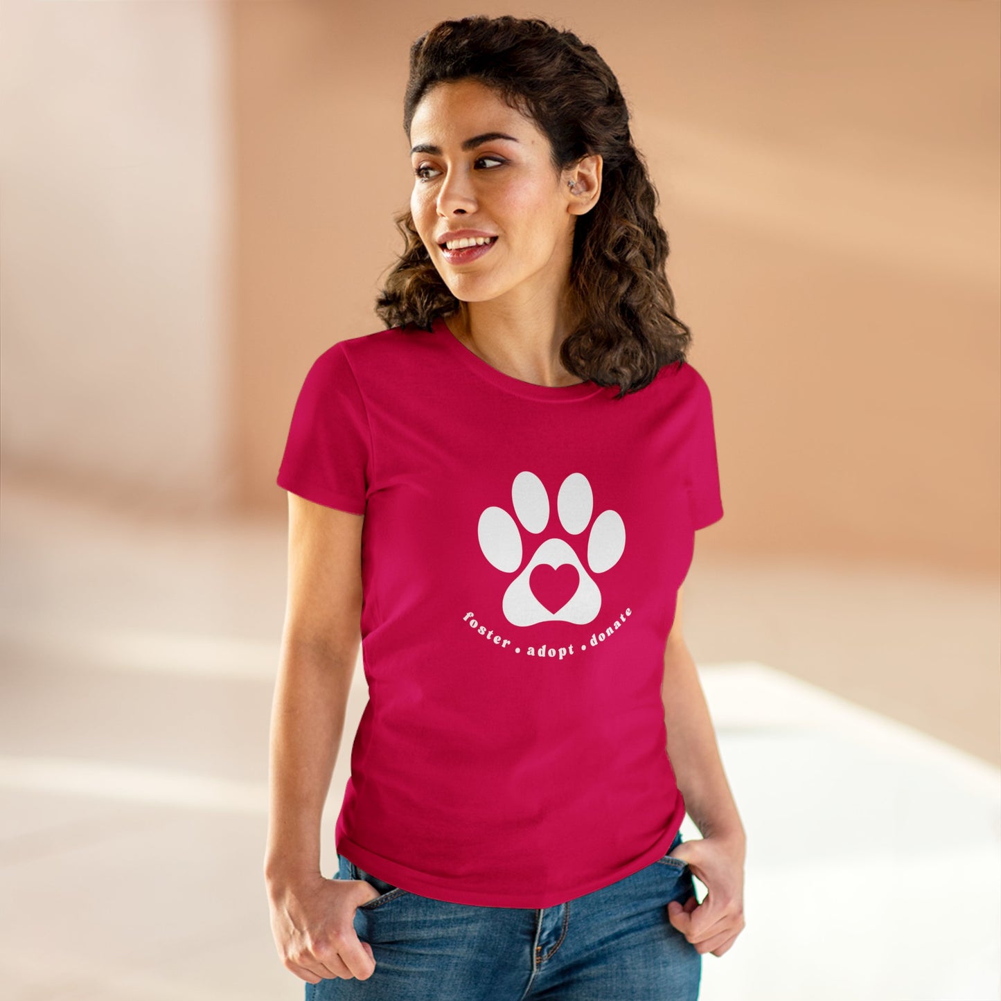 Helping Paw Women's Midweight Cotton Tee