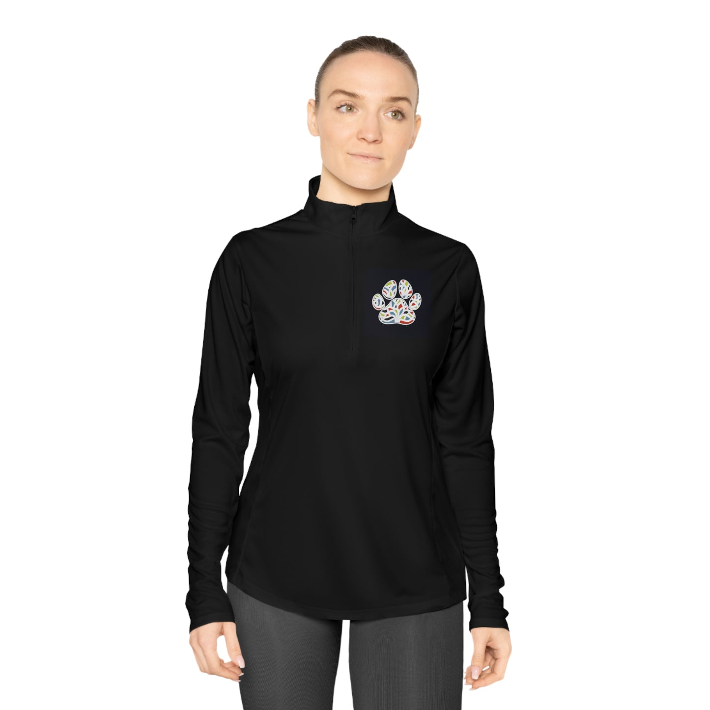 Pawsitively Oakland Ladies Quarter-Zip Pullover