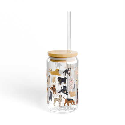 Dog Lover Sipper Glass, 16oz