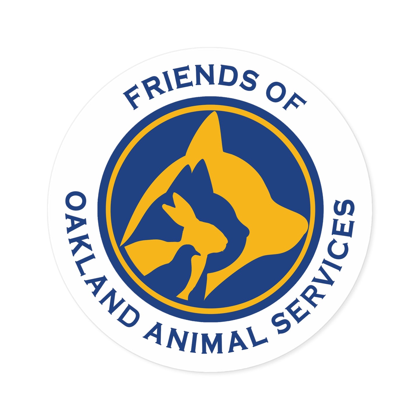 Oakland Animal Warrior Round Stickers, Indoor\Outdoor