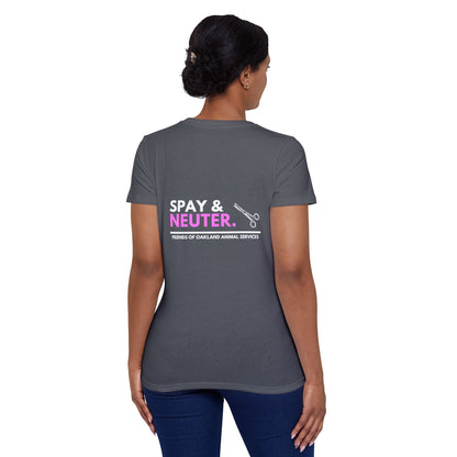 Spay and Neuter Back Printed Women's Organic Short Sleeve T-Shirt