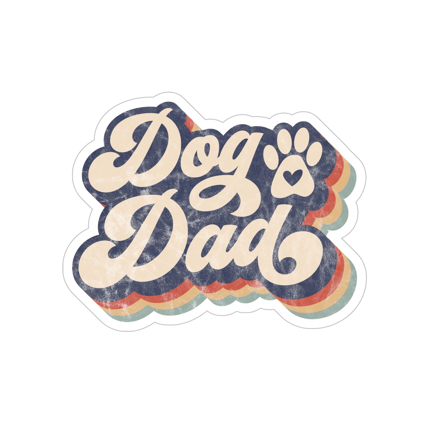 Dog Dad Outdoor Stickers, Die-Cut, 1pc