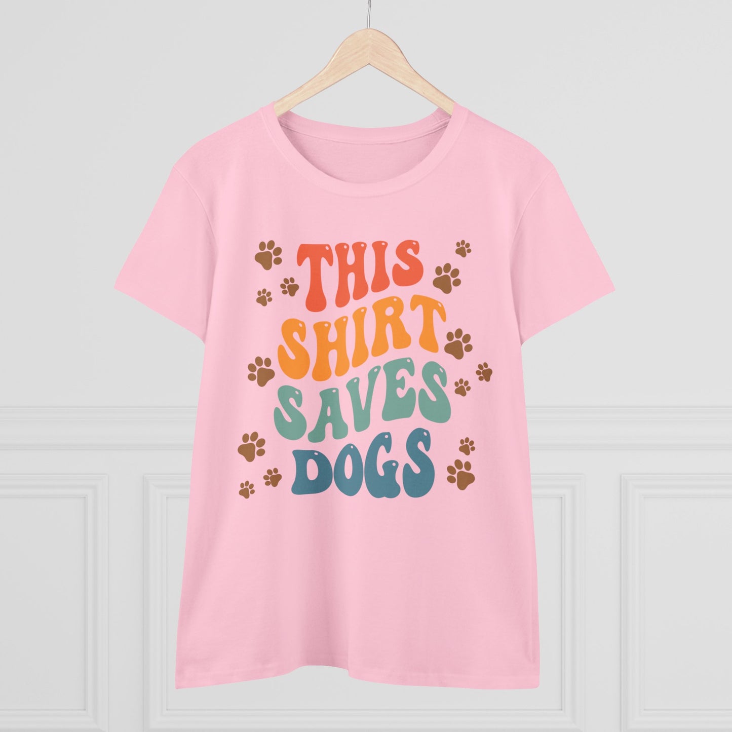 This Shirt Saves Dogs Women's Midweight Cotton Tee