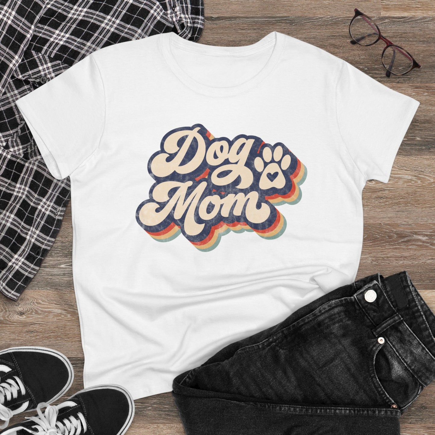 Dog Mom Women's Midweight Cotton Tee