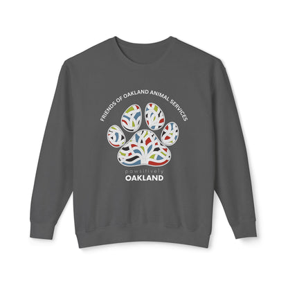 Pawsitively Oakland Unisex Lightweight Crewneck Sweatshirt