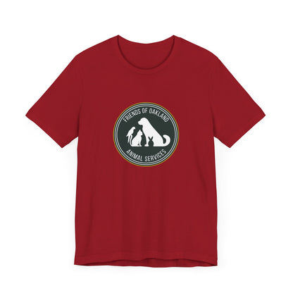 Baseball Friends of Oakland Animal Services Tee - Unisex Jersey Short Sleeve Animal Lovers Shirt