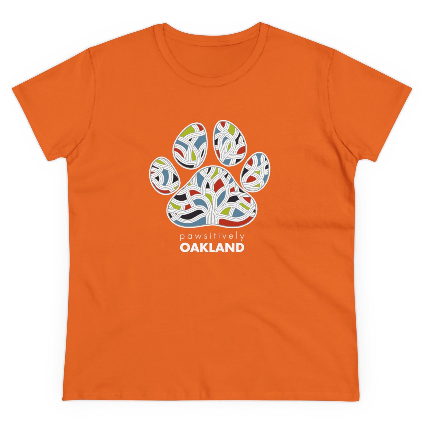 Pawsitively Oakland Women's Midweight Cotton Tee