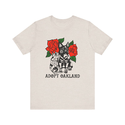 Las Mascotas -Adopt Oakland Cat & Dog Tee – Unisex Jersey Short Sleeve T-Shirt for Animal Lovers