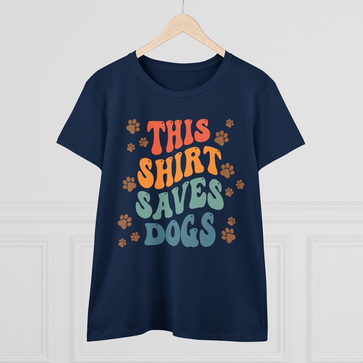 This Shirt Saves Dogs Women's Midweight Cotton Tee