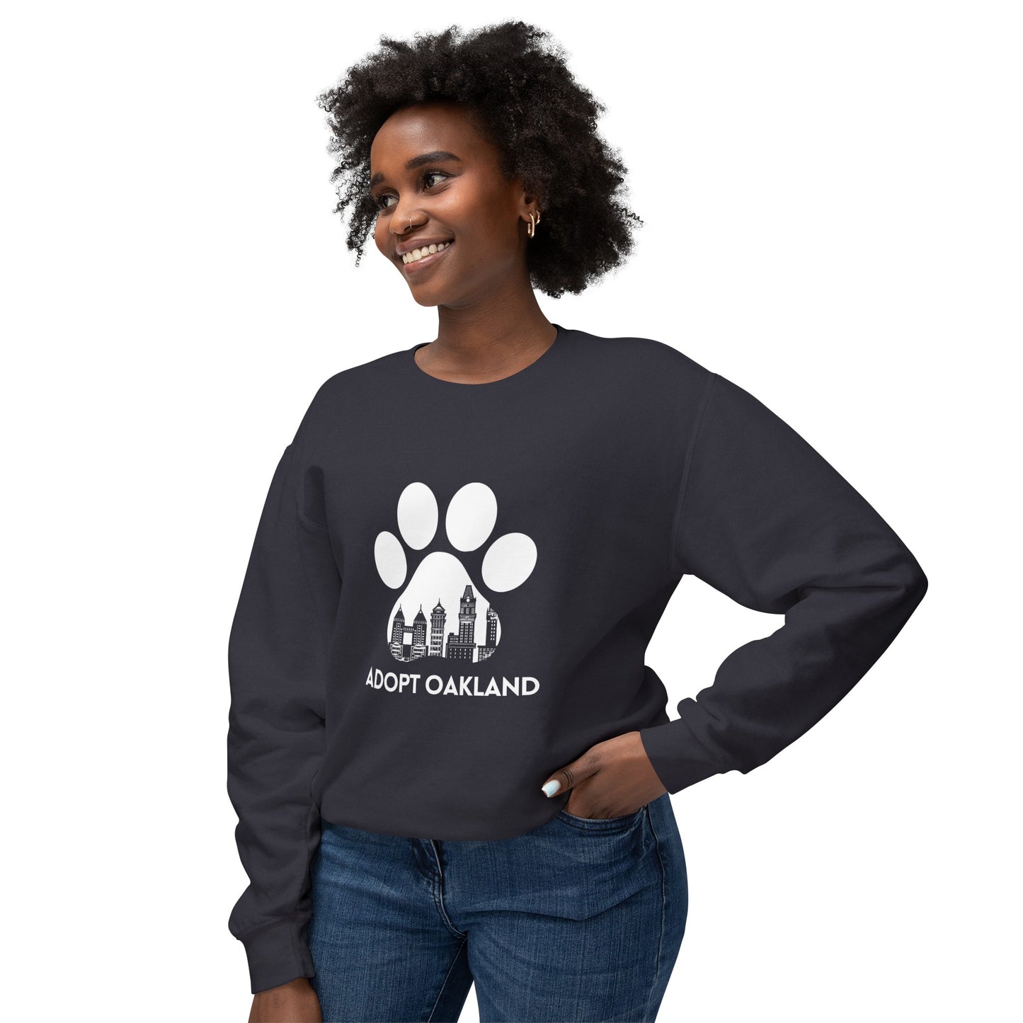 Adopt Oakland Unisex Lightweight Crewneck Sweatshirt