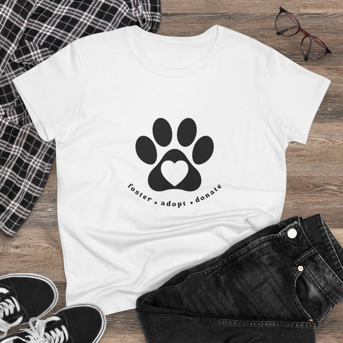 Helping Paw Women's Midweight Cotton Tee