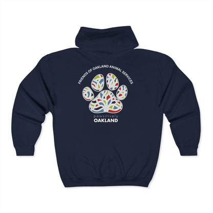 Pawsitively Oakland Unisex Heavy Blend™ Full Zip Hooded Sweatshirt