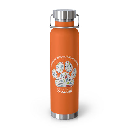 Pawsitively Oakland Copper Vacuum Insulated Bottle, 22oz