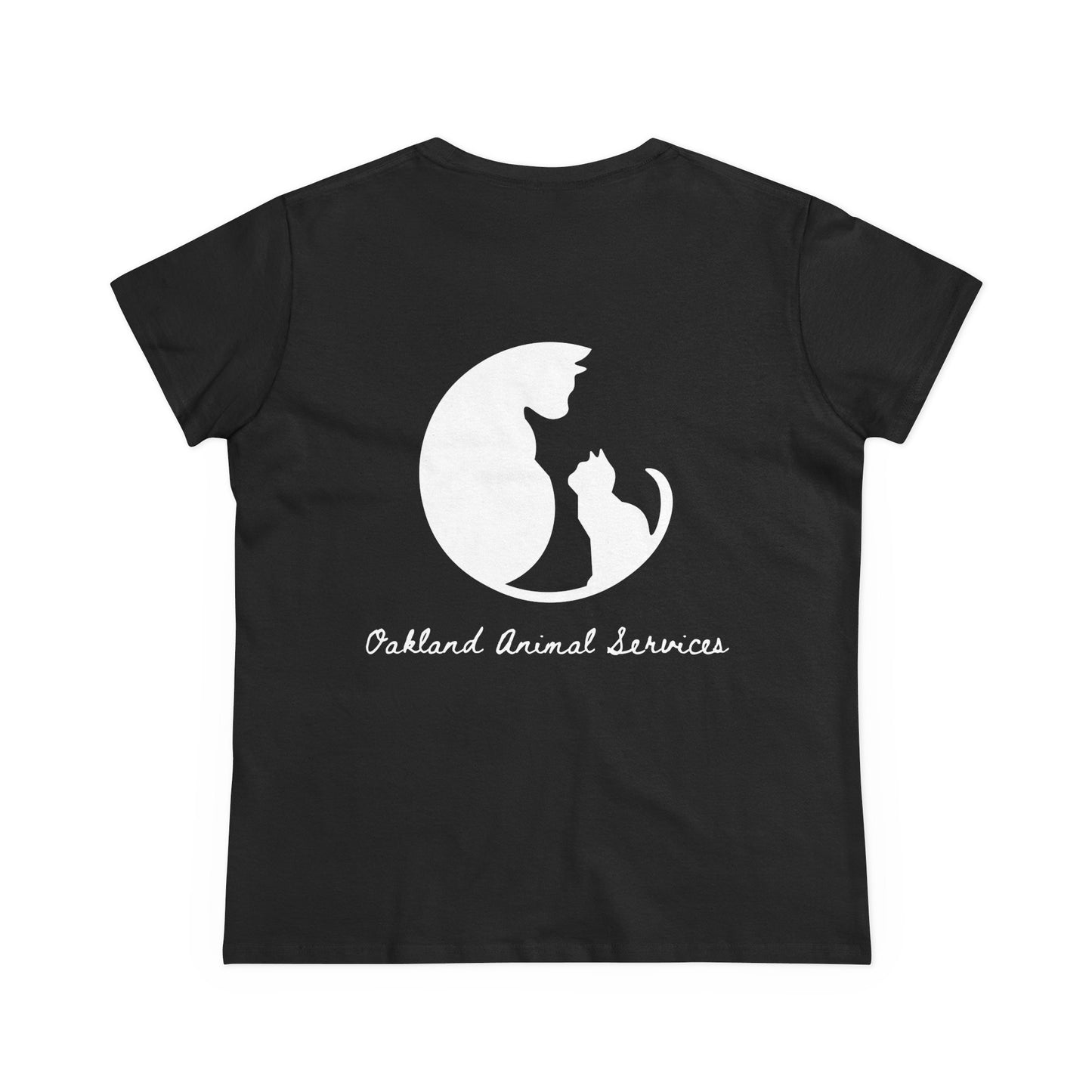 Cat Love - Women's Cotton Cat Rescue Back Printed Tee - Support Animal Services