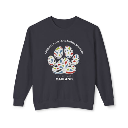 Pawsitively Oakland Unisex Lightweight Crewneck Sweatshirt