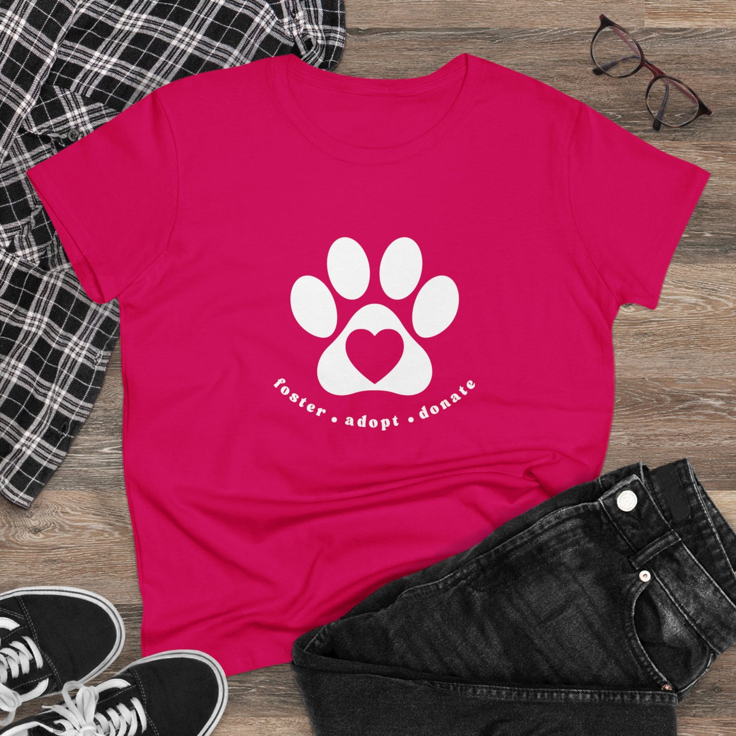 Helping Paw Women's Midweight Cotton Tee