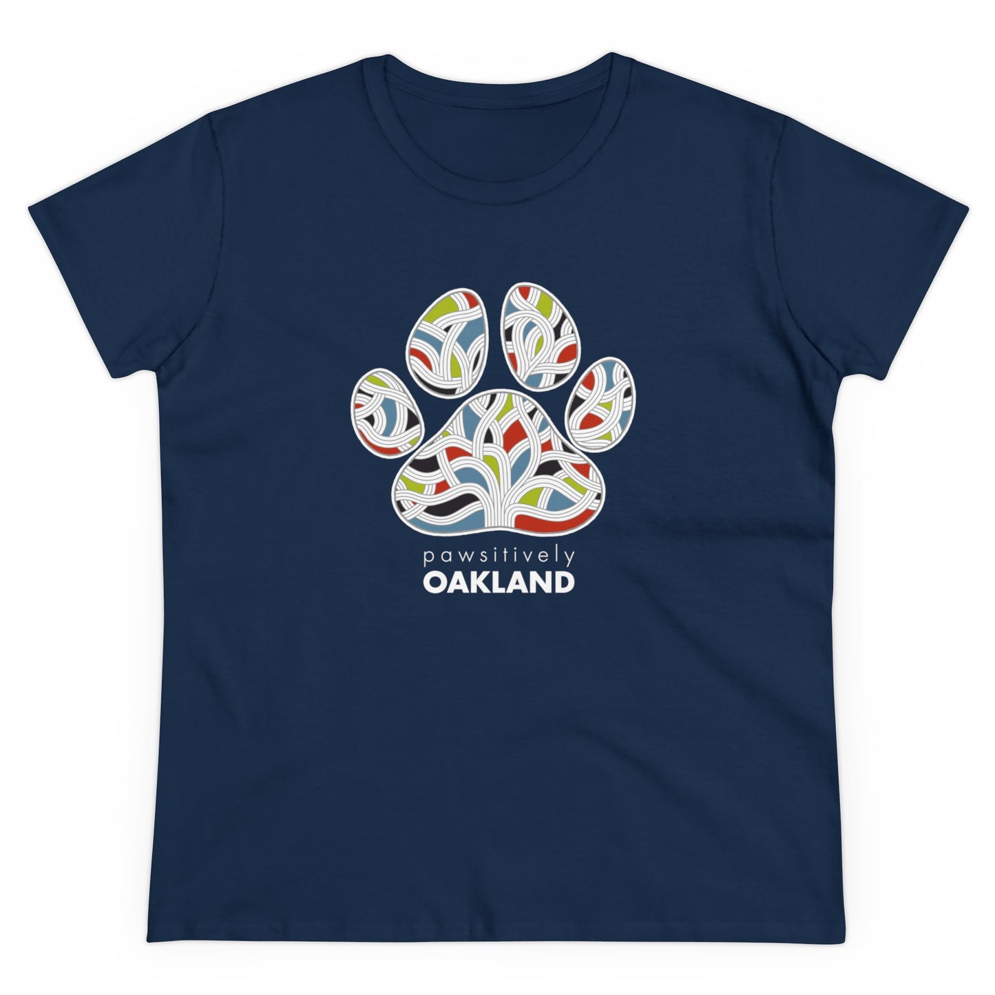 Pawsitively Oakland Women's Midweight Cotton Tee