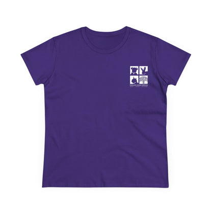 Cat Love - Women's Cotton Cat Rescue Back Printed Tee - Support Animal Services