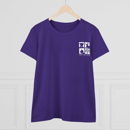 Cat Love - Women's Cotton Cat Rescue Back Printed Tee - Support Animal Services
