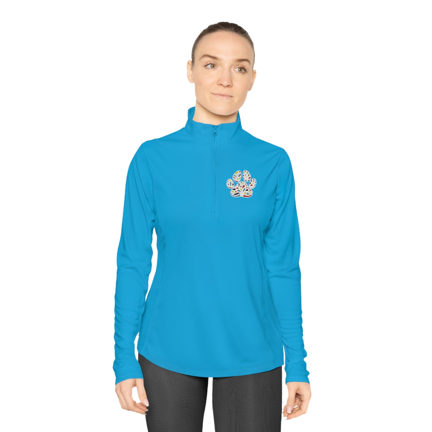 Pawsitively Oakland Ladies Quarter-Zip Pullover