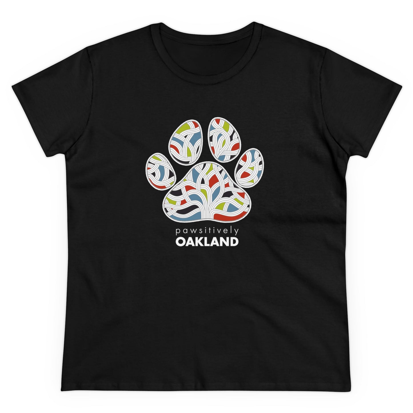 Pawsitively Oakland Women's Midweight Cotton Tee