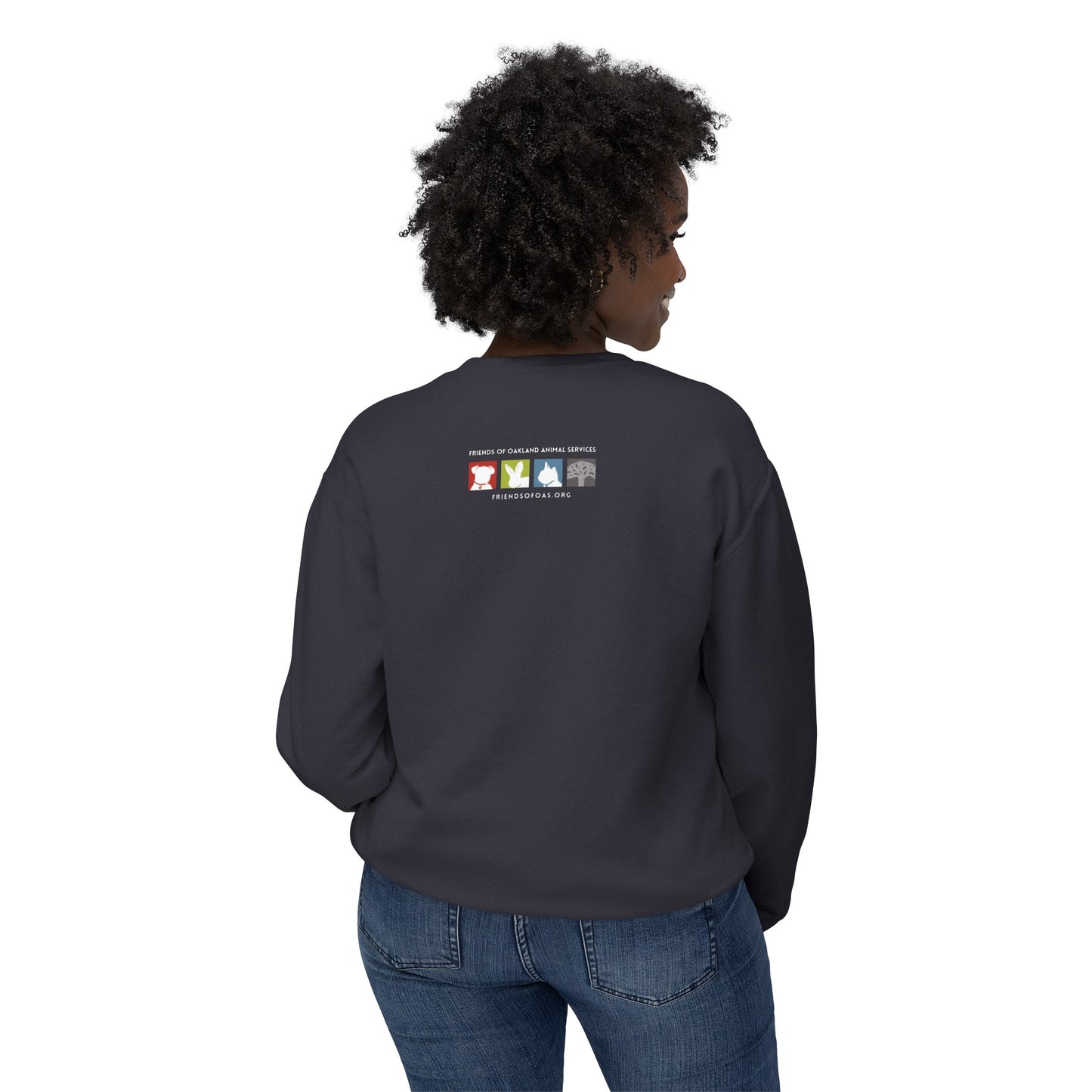 Pawsitively Oakland Unisex Lightweight Crewneck Sweatshirt