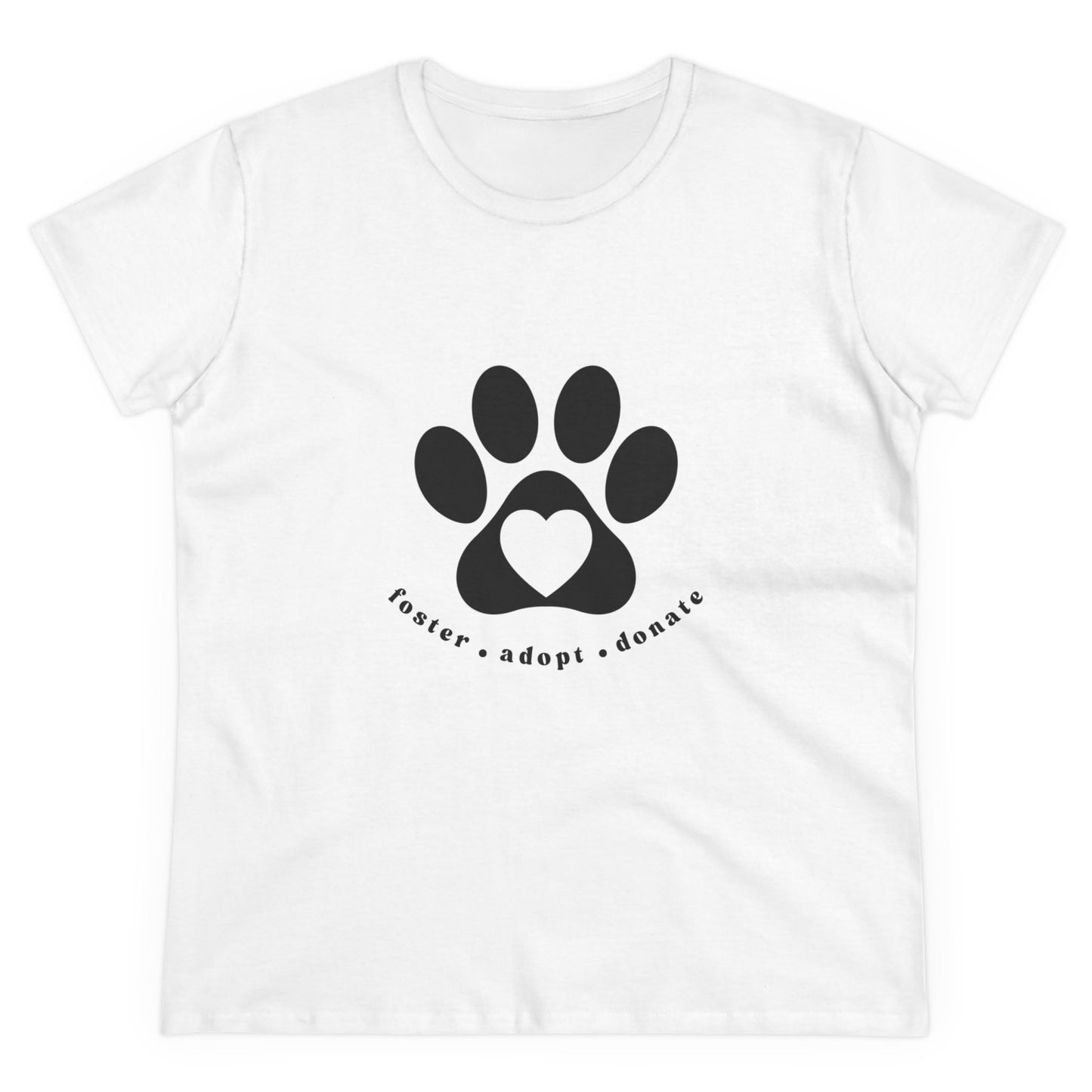 Helping Paw Women's Midweight Cotton Tee