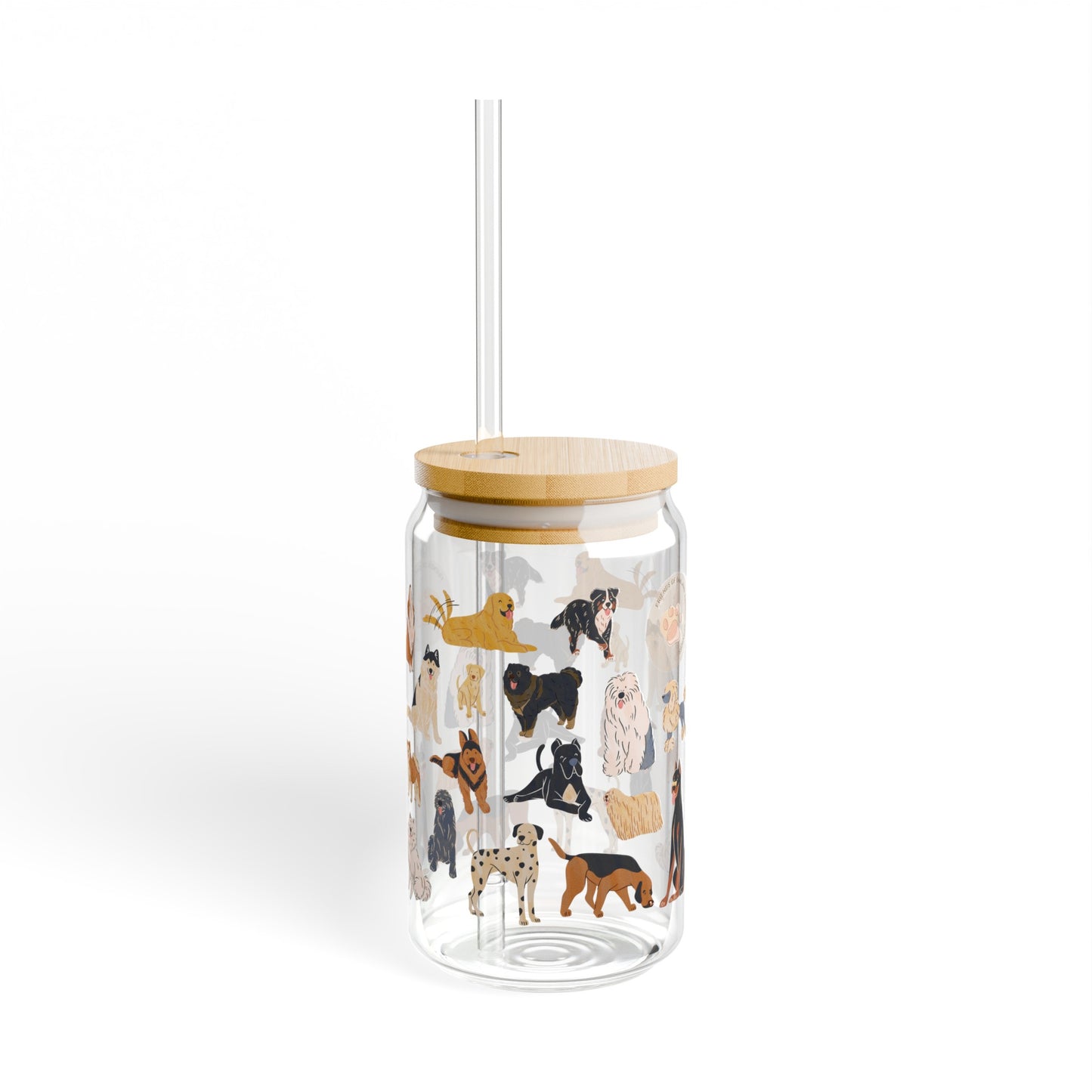 Dog Lover Sipper Glass, 16oz