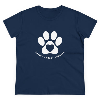 Helping Paw Women's Midweight Cotton Tee