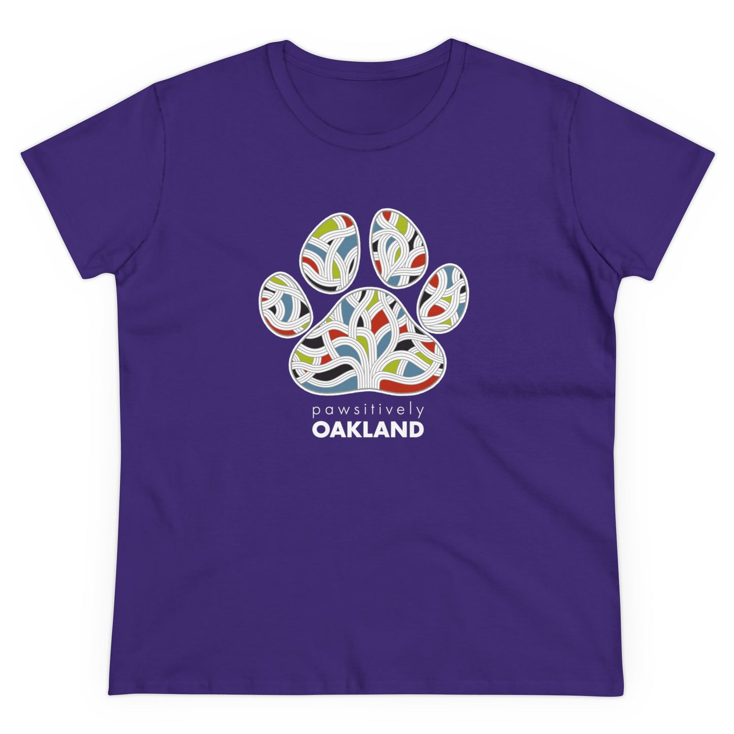 Pawsitively Oakland Women's Midweight Cotton Tee